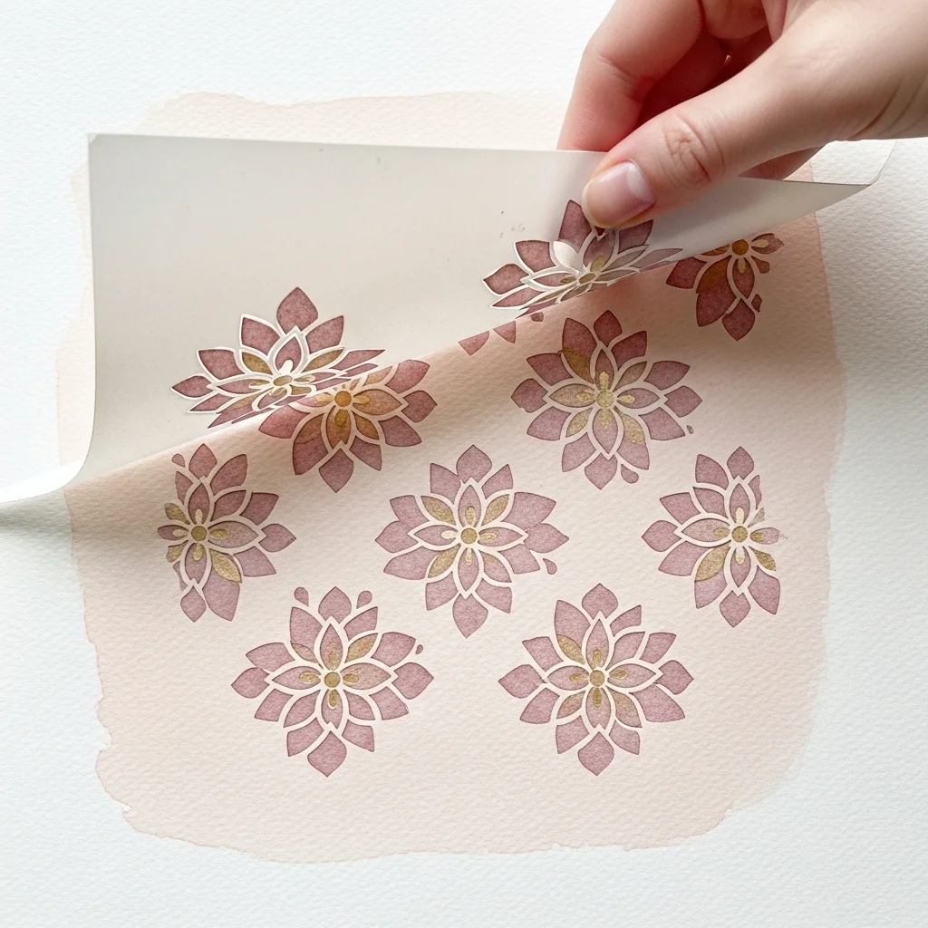 Stencil and Watercolor Backgrounds