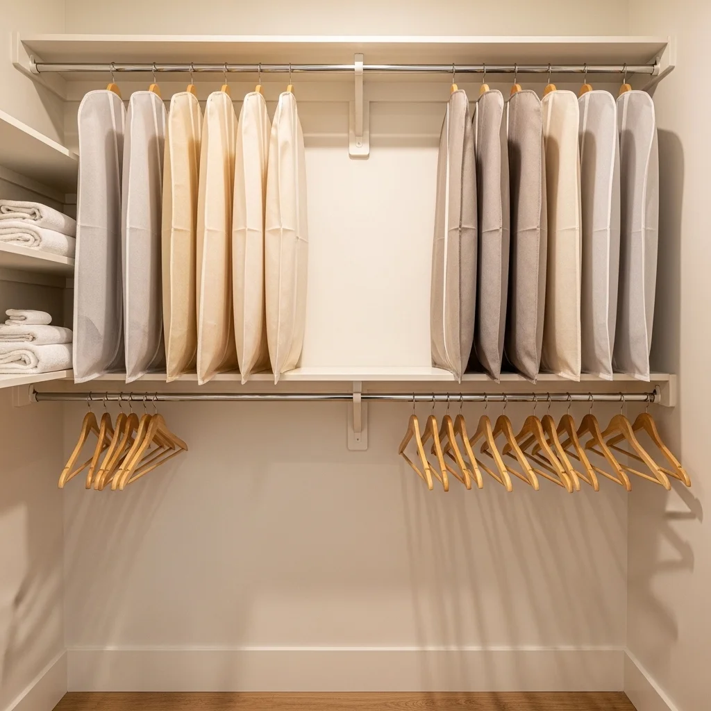 The Guest Room Closet Double Rod Setup