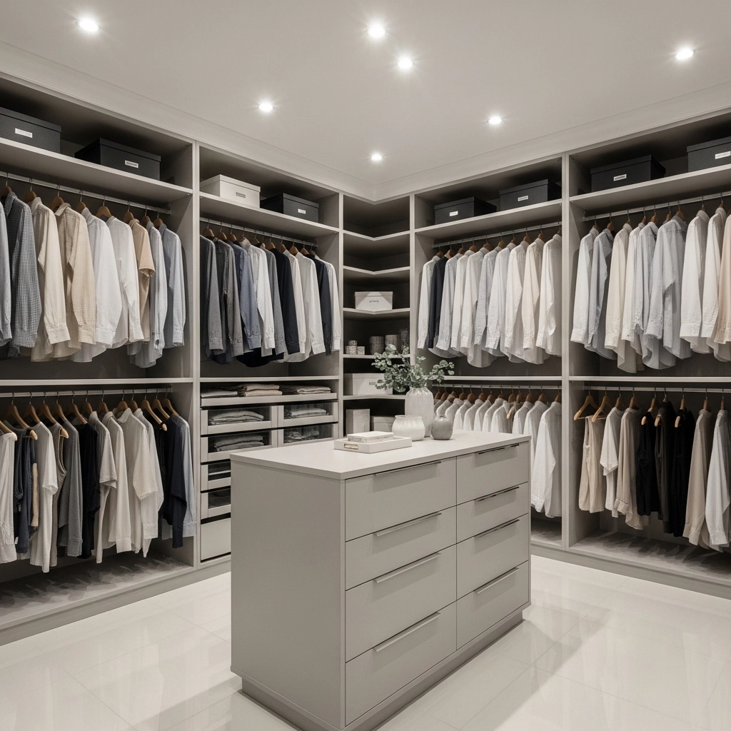 The Walk-In Closet Double Rod System for Maximum Capacity