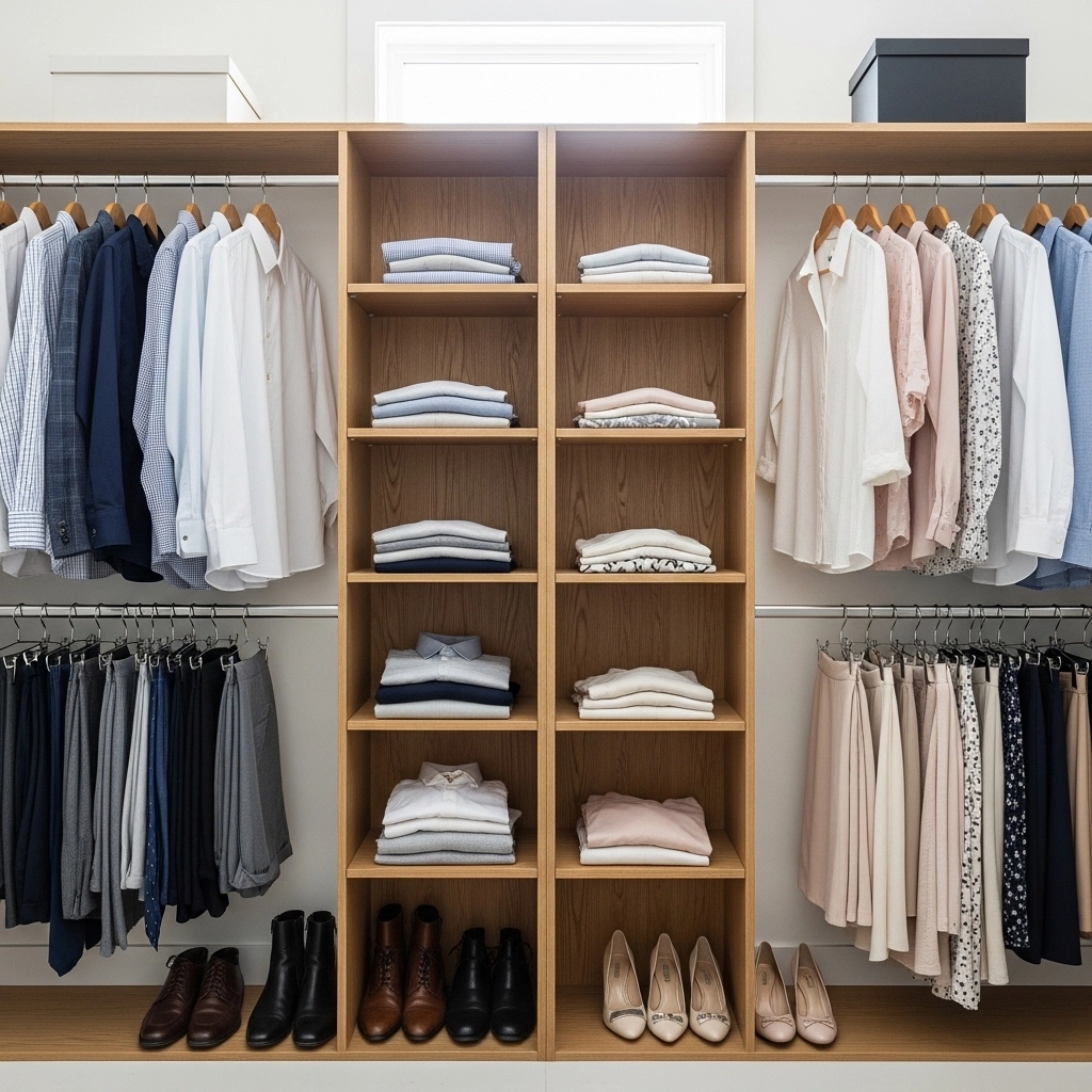 The Zoned Double Rod Layout for Couples Sharing a Closet