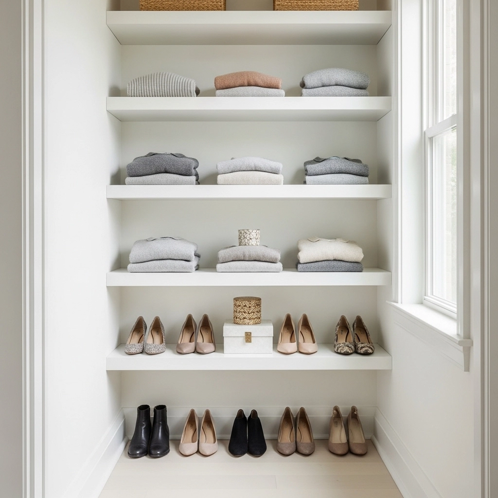 Use Floating Shelves for an Open Look