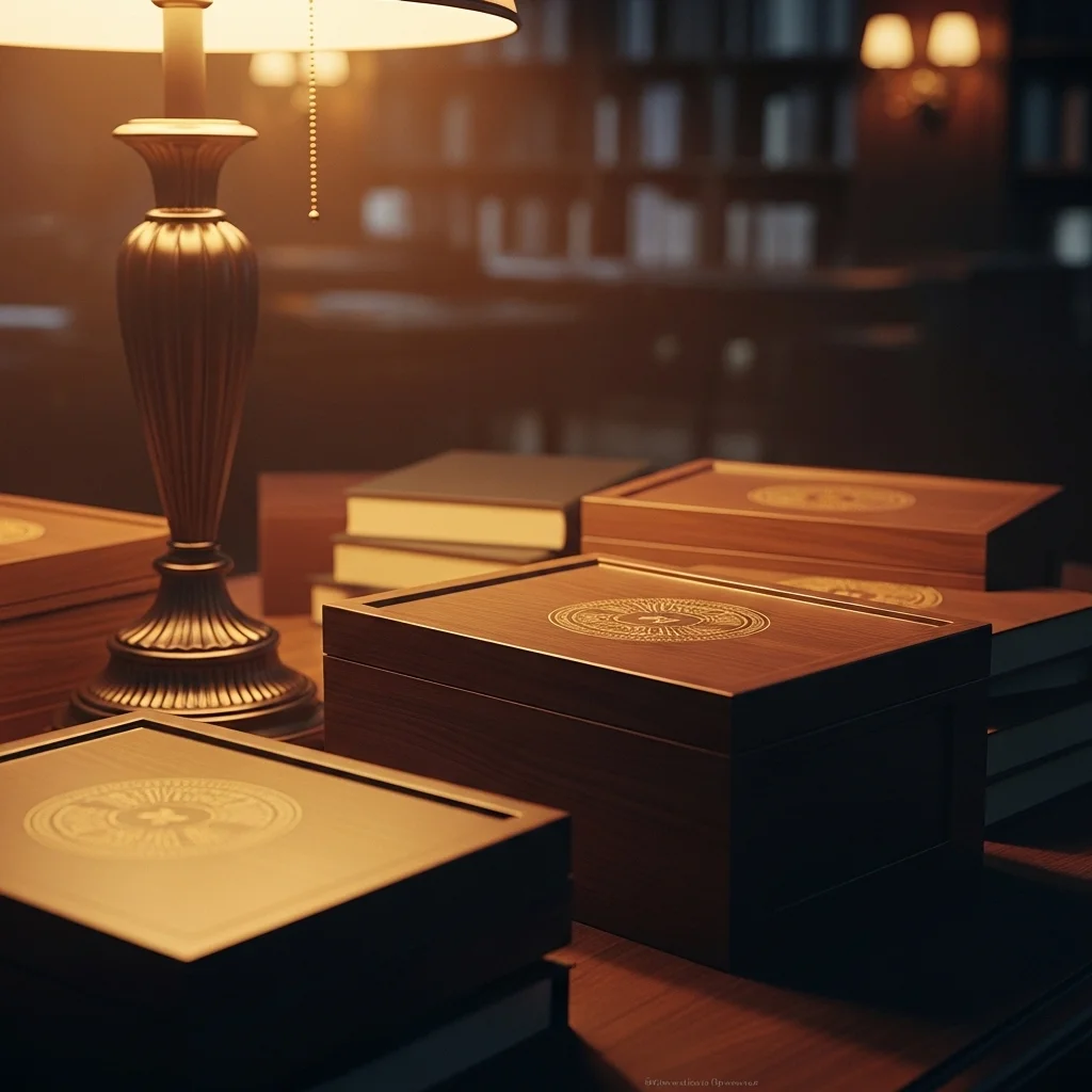 Vintage Leather-Bound Book Boxes