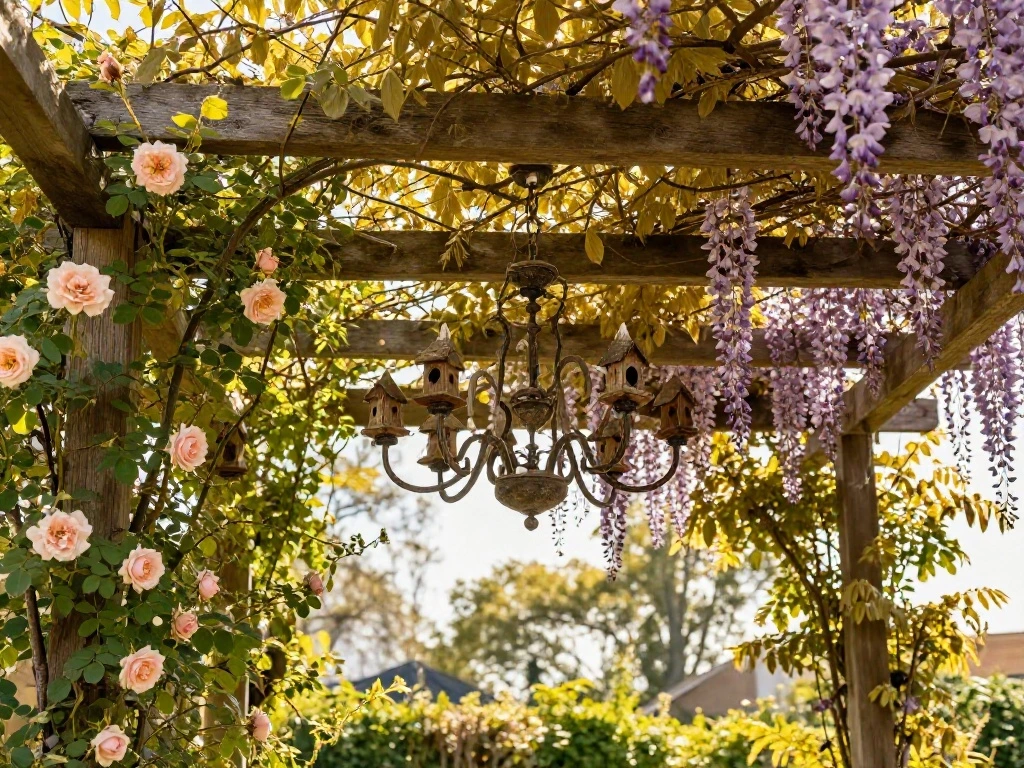 A Birdhouse Chandelier