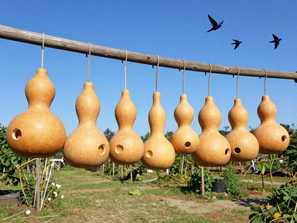A Gourd Birdhouse for Purple Martins