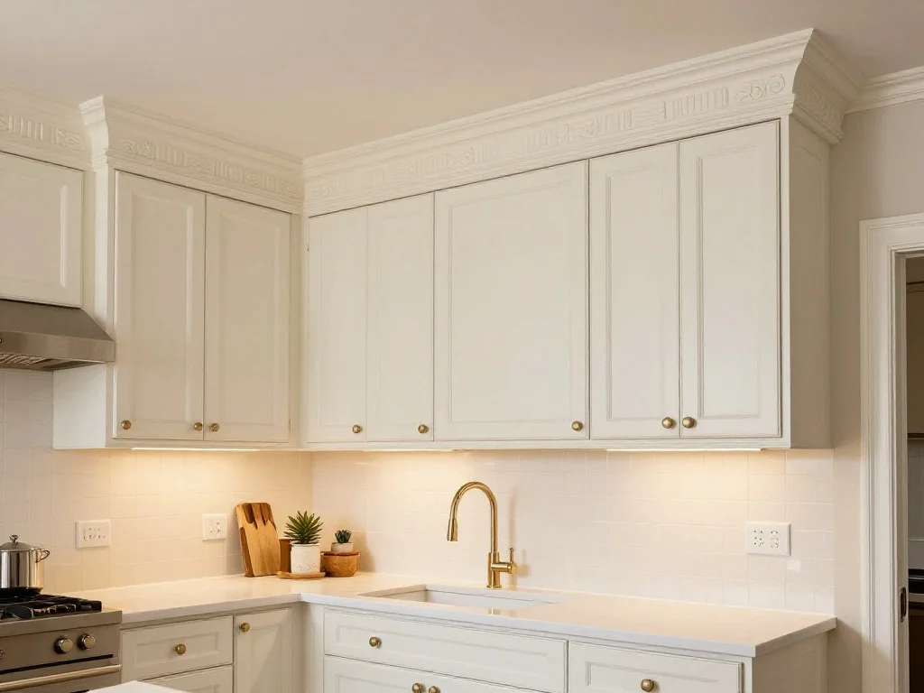 Add Crown Molding to Cabinet Tops