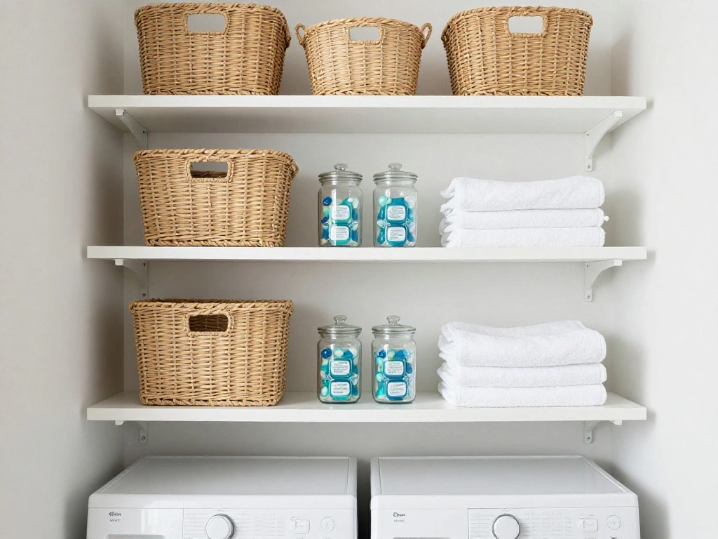 Add Open Floating Shelves Above the Appliances