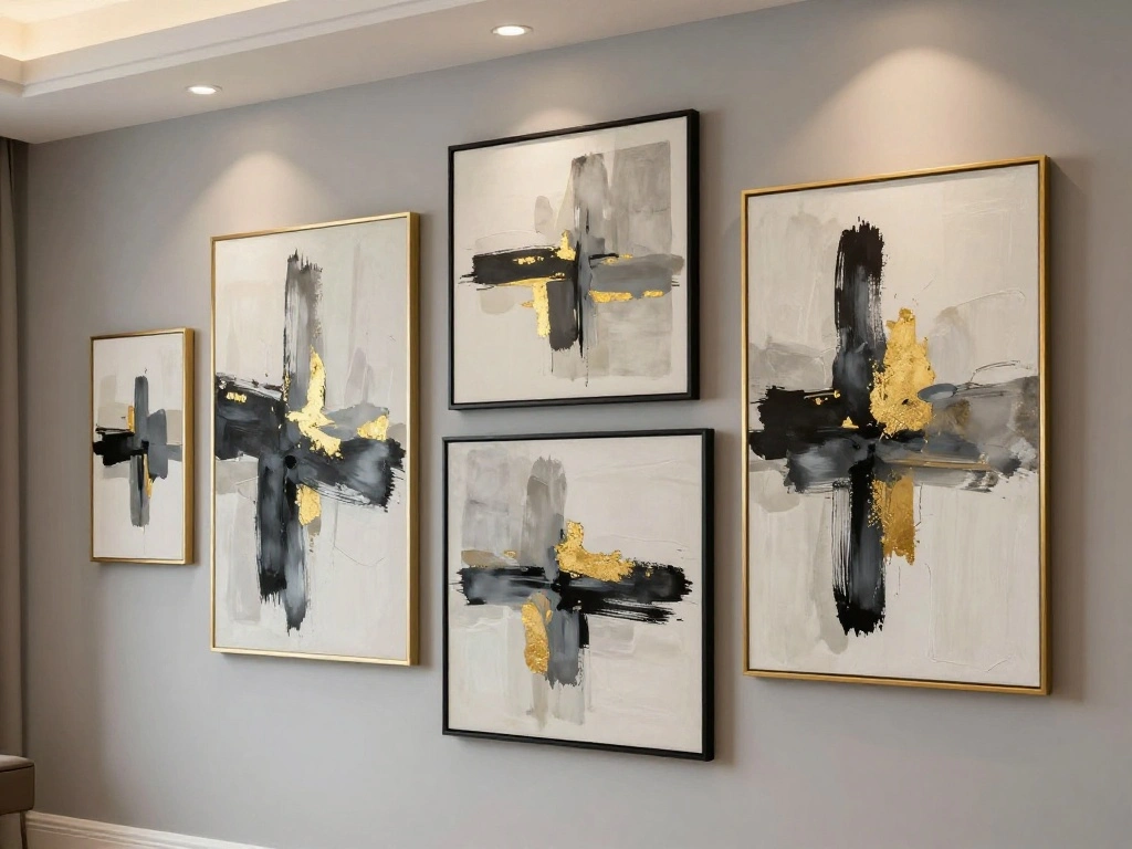 Black and Gold Accent Wall Art