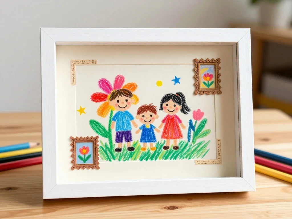 Childrens Artwork Shadow Box