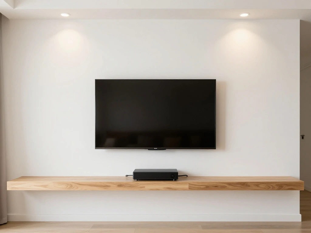Floating Shelves with Hidden Cable Management