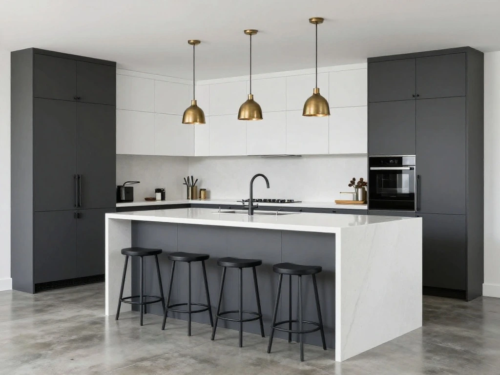 Forged Steel by Sherwin-Williams for Contemporary Kitchens