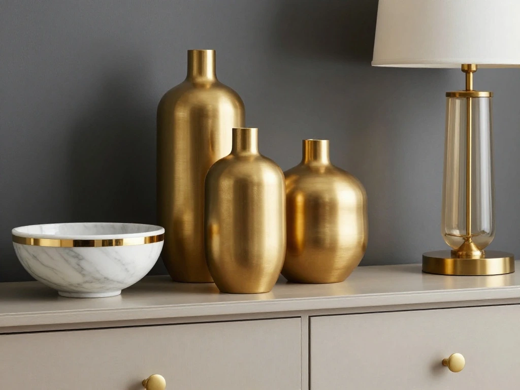 Gold Hardware and Decorative Accessories