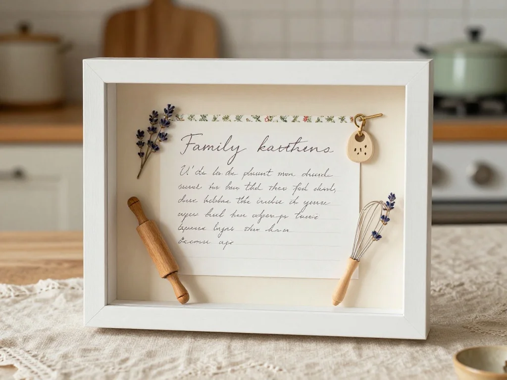Handwritten Recipe Card Shadow Box