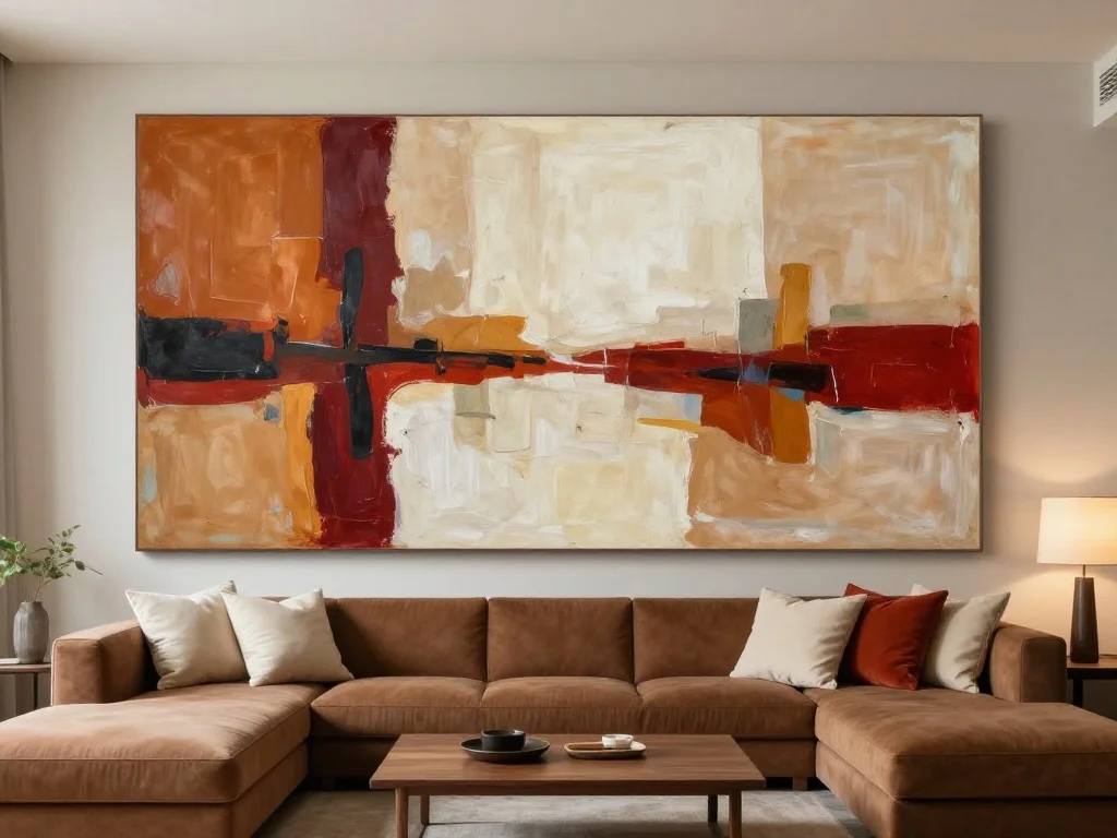 Hang Large-Scale Artwork to Anchor the Space