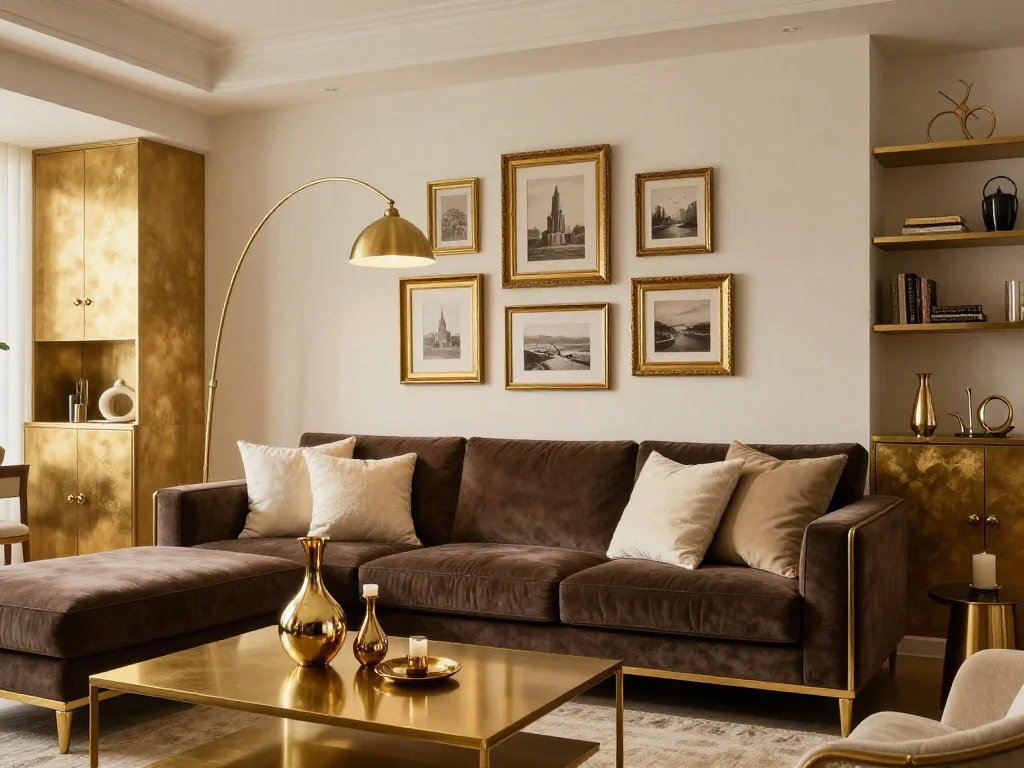 Incorporate Brass and Gold Metallic Accents