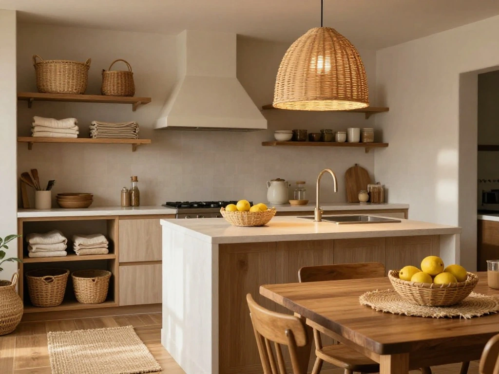 Incorporate Woven and Natural Texture Accents