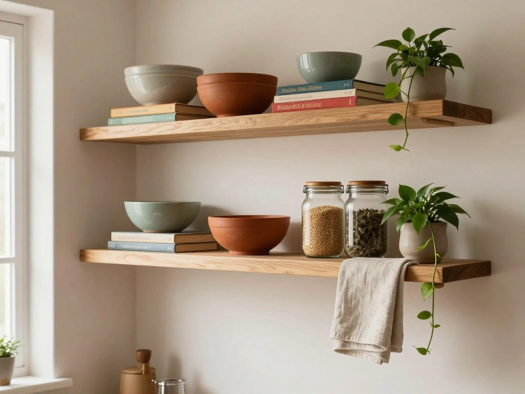 Install Open Shelving for a Relaxed, Personal Feel