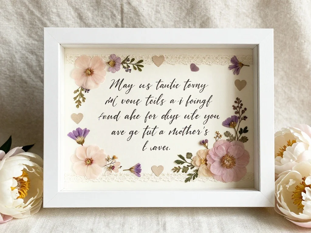 Mothers Love Quotes and Sentiment Shadow Box