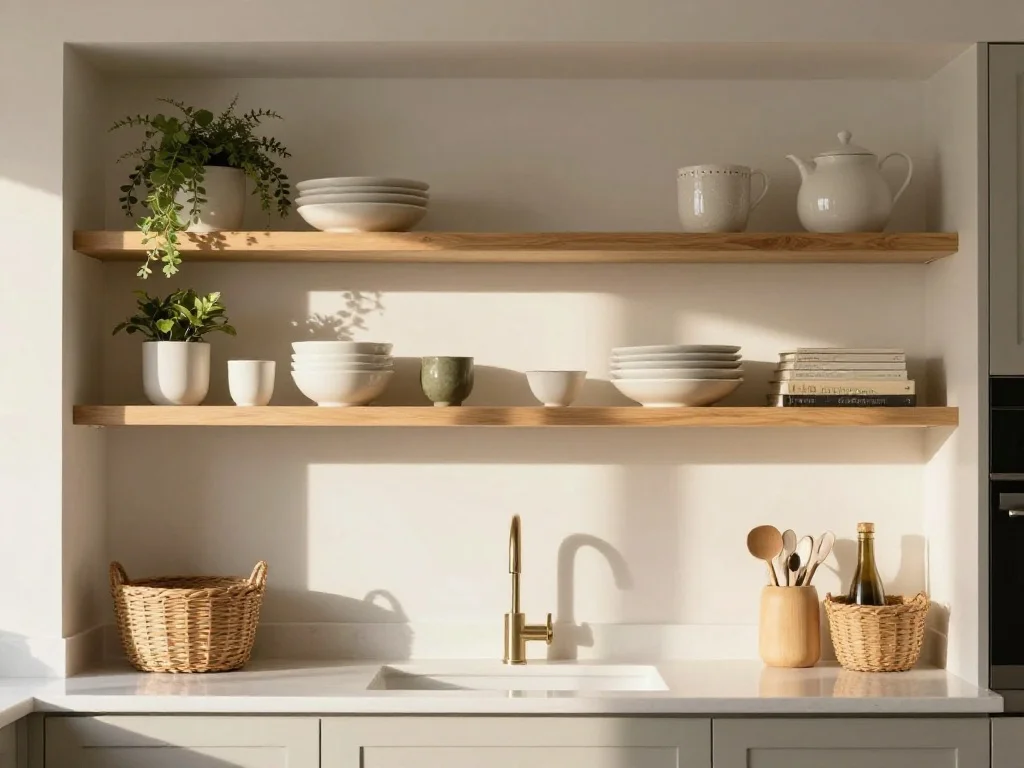 Style Open Shelves With Intentional Decor