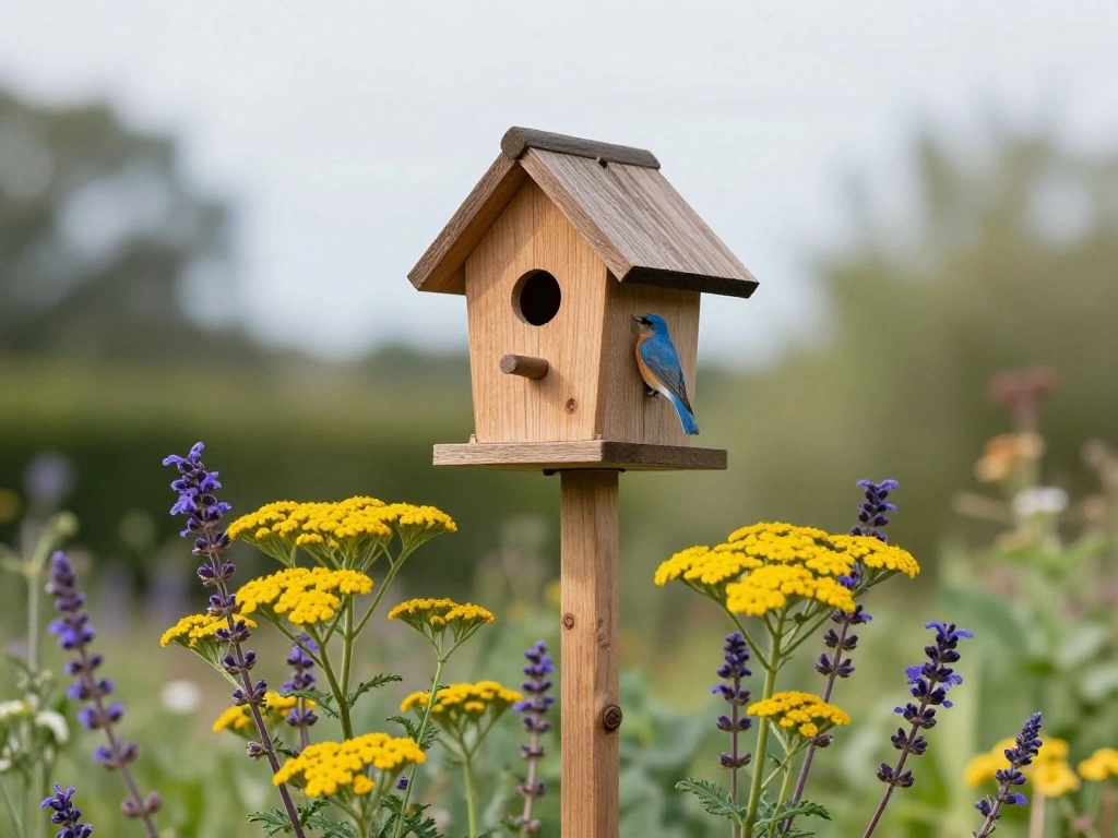 The Classic Cottage-Style Birdhouse on a Post