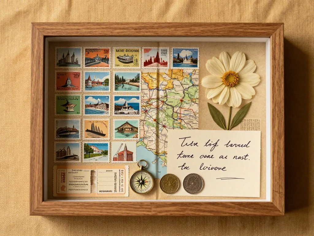 Travel and Adventure Memory Shadow Box