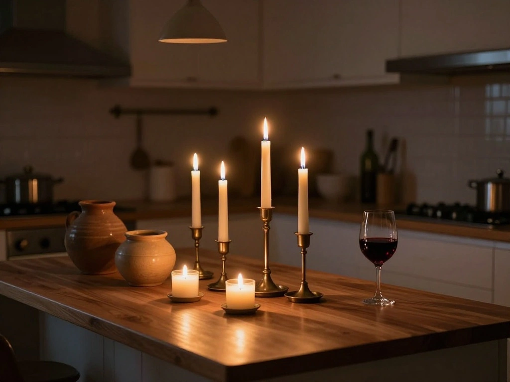 Use Candles and Ambient Lighting for Evening Warmth