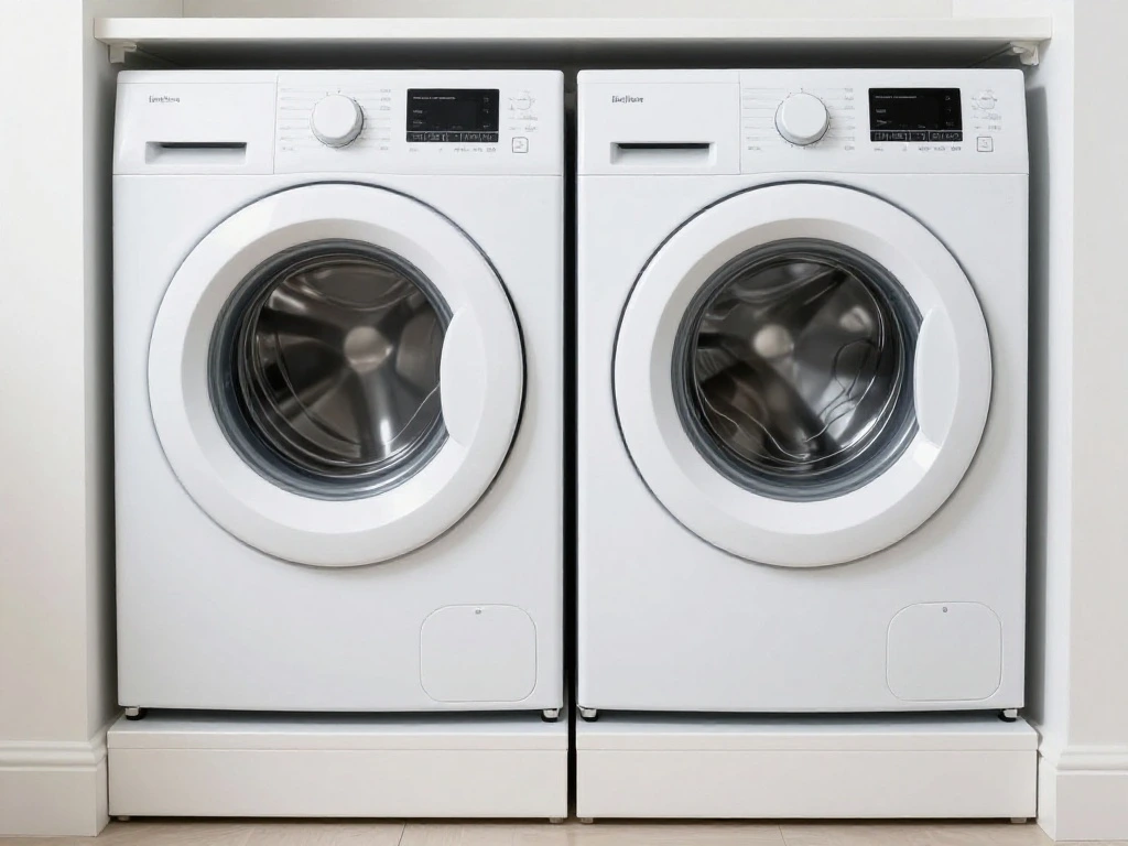 Use Laundry Pedestals for Hidden Storage Below