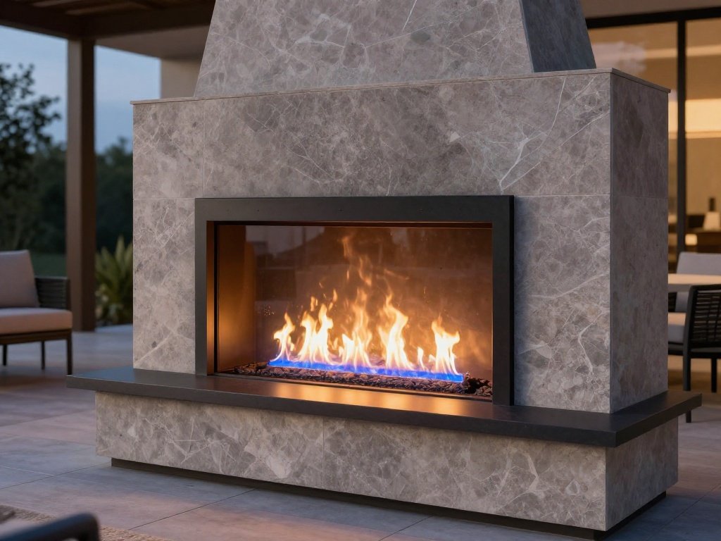 Gas Fireplace With Remote-Controlled Features