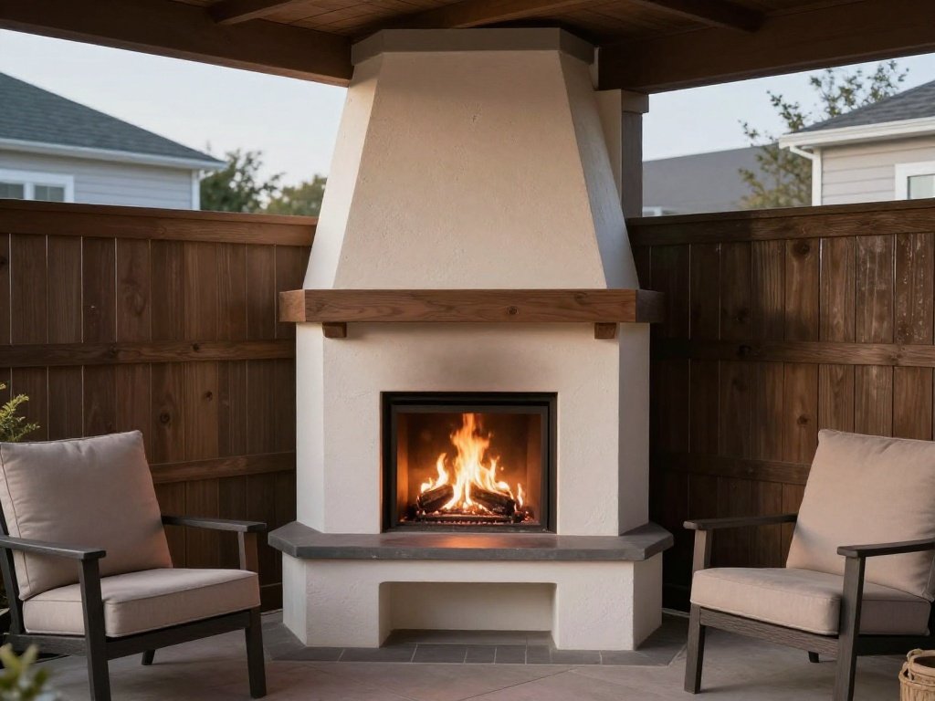  Corner Fireplace for Smaller Patios