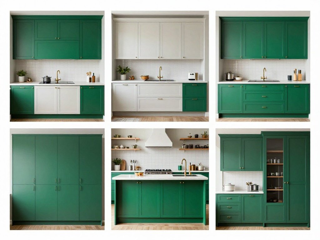 Emerald Green Works So Well in Kitchens