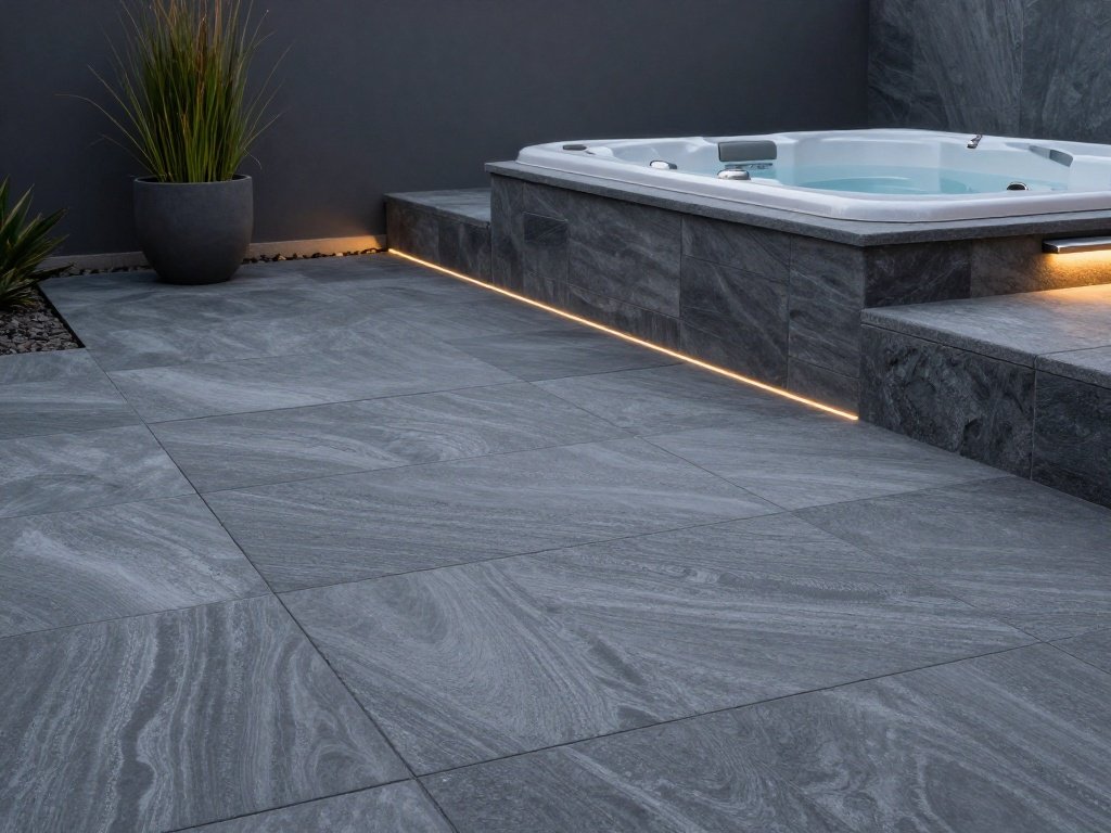 Hot Tub with Waterfall Feature