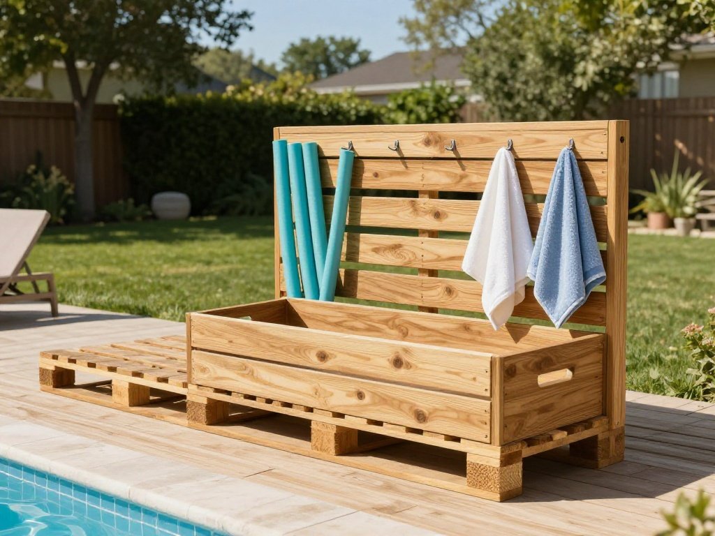 The Pallet Deck with Built-In Seating