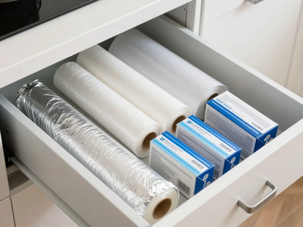 Create a Dedicated Drawer for Wraps, Foils, and Bags