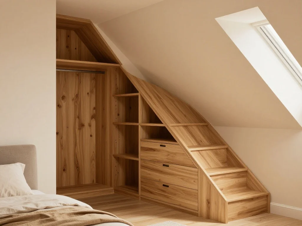 Closets Empotrados Bajo Escaleras O Techos Inclinados