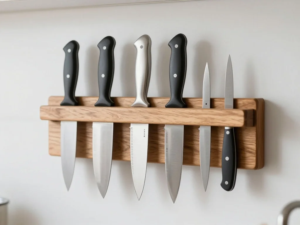  Install a Magnetic Knife Strip to Free Up Counter