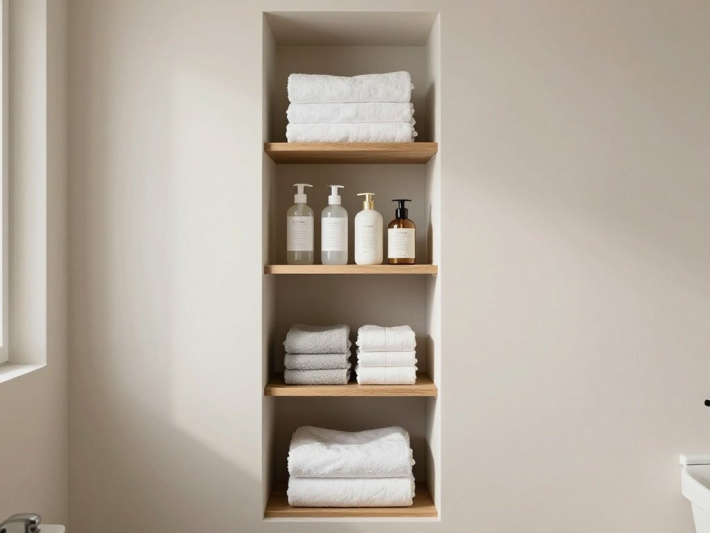 Mirrored Alcove Doors for Disguised Storage