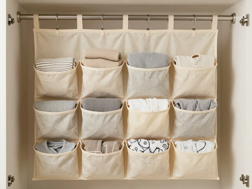 ideas para closet pequenos  Usa Organizadores Colgantes de Tela
