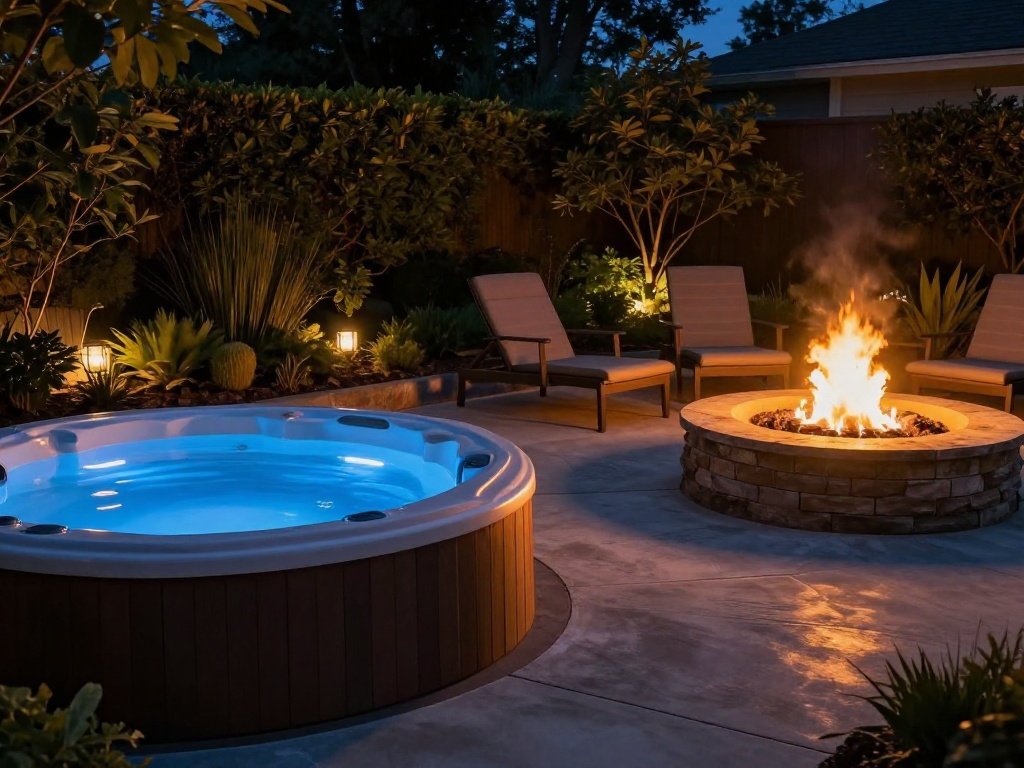 Hot Tub and Fire Pit Combination
