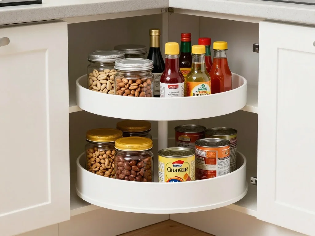 Maximize Corner Cabinet Space With a Lazy Susan