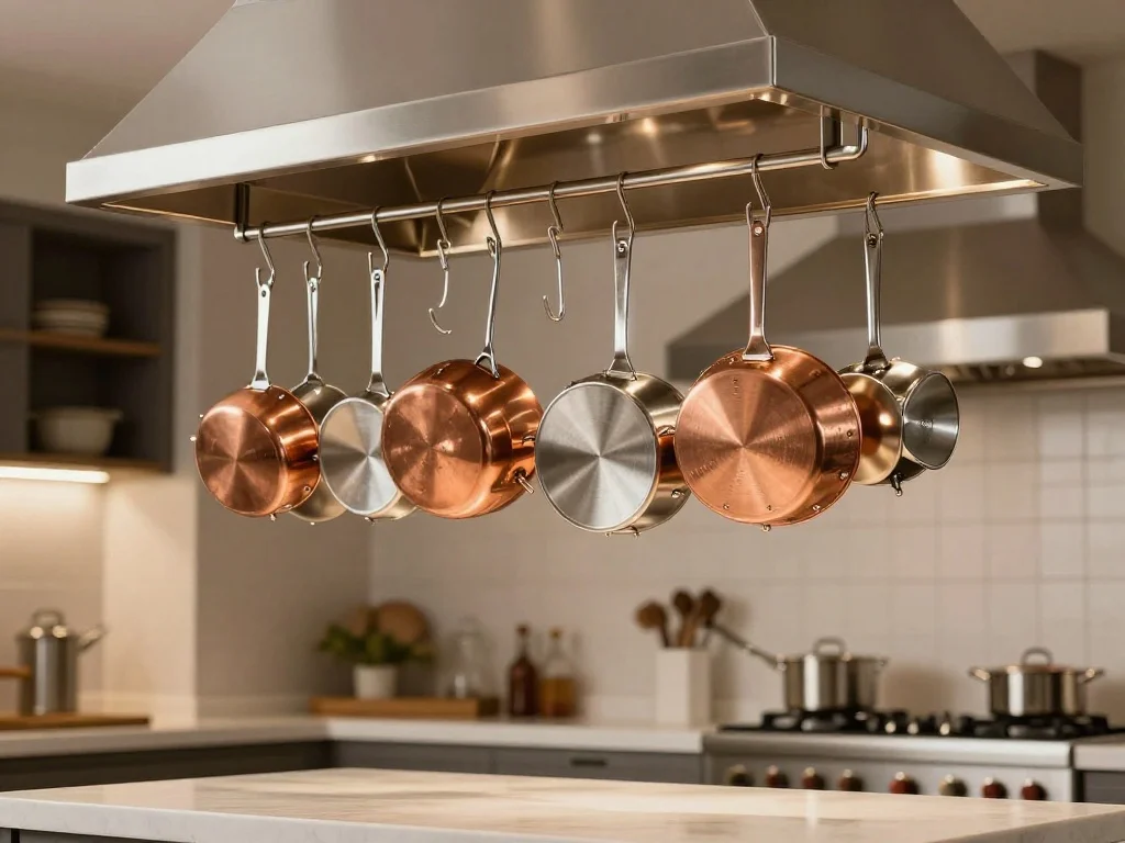  Hang Pots and Pans on a Ceiling or Wall Rack