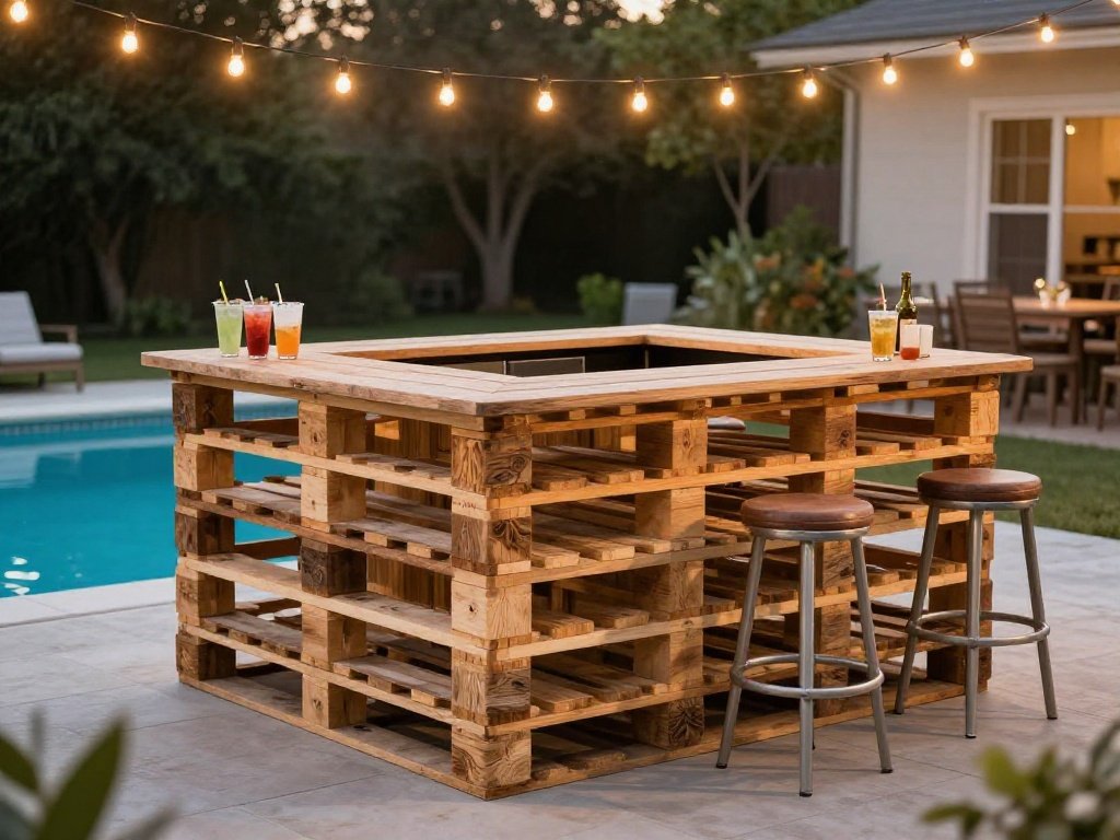 The Pallet Deck with Built-In Cooler