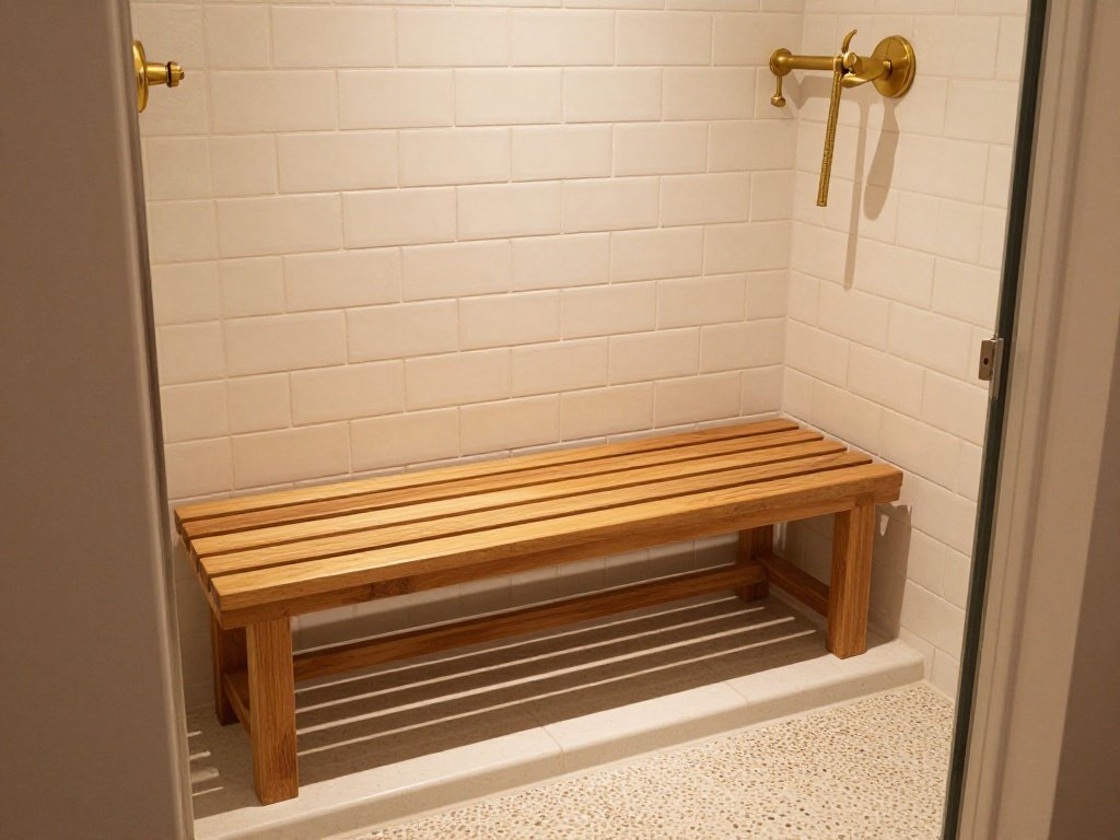Teak Wood Bench with Spa Warmth
