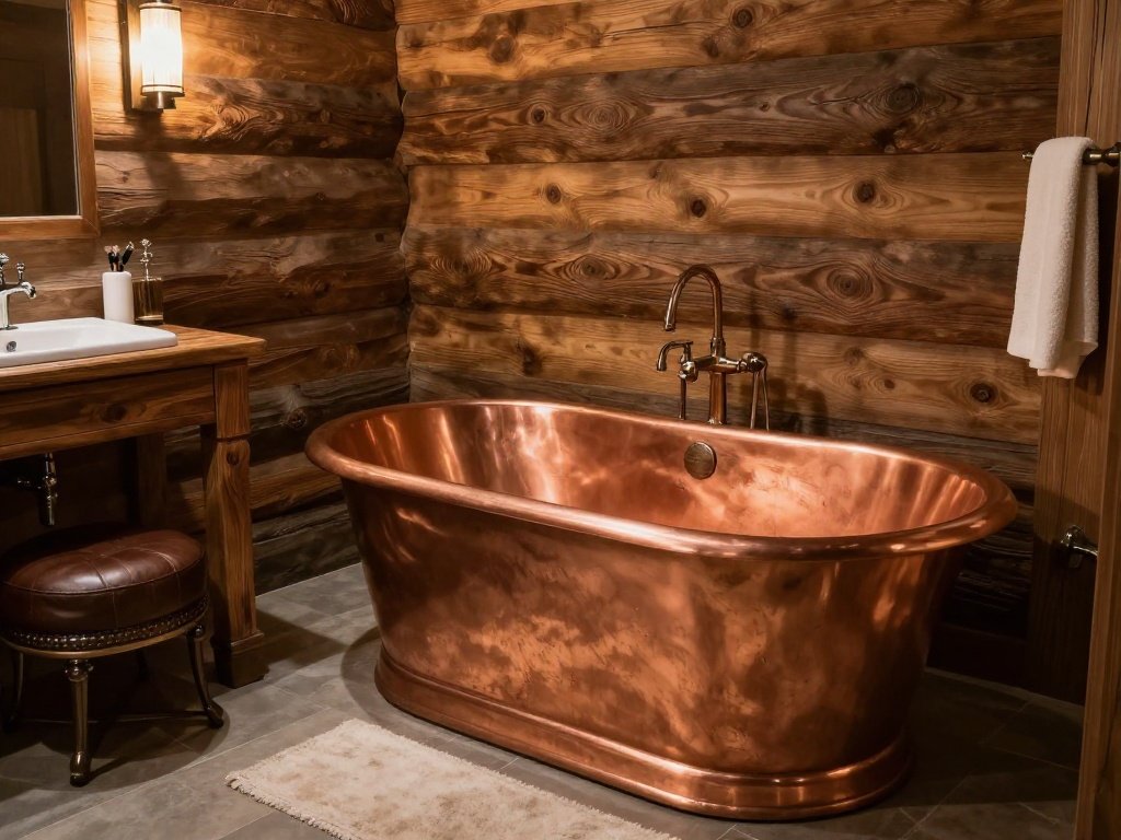 Copper Tub for Warmth and Characte
