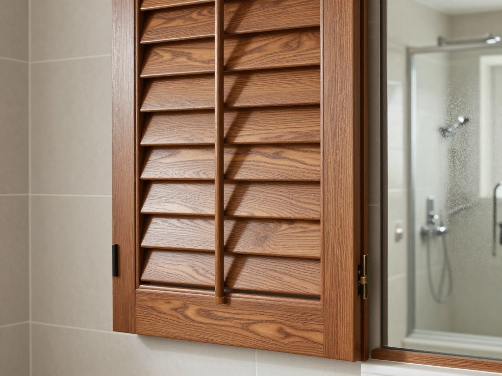 . Moisture Resistant Faux Wood Shutters