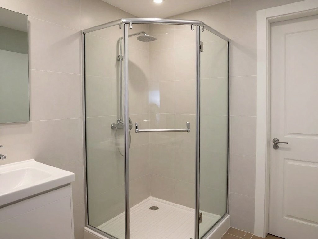 Corner Doorless Walk In Shower