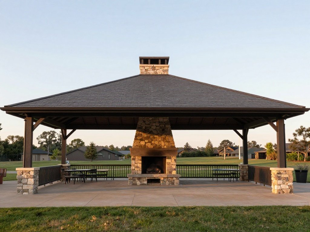 Gazebo-Style Fire Lounge