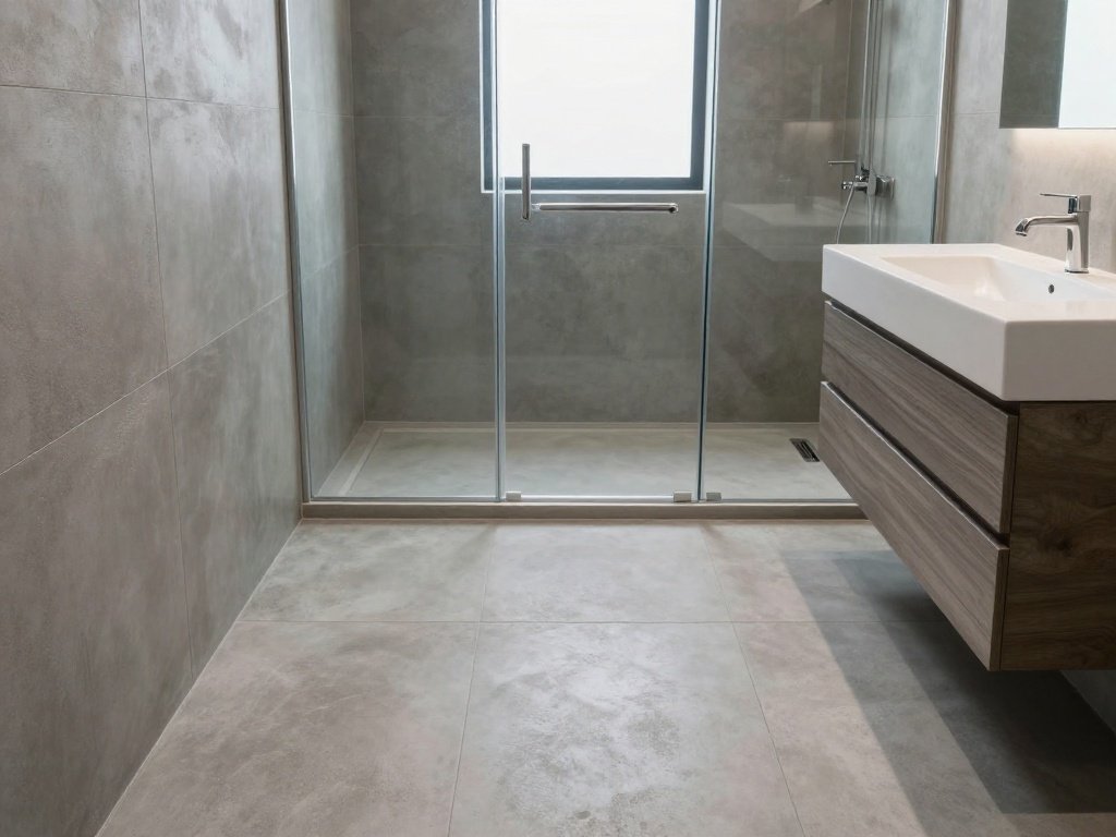  Use a Floating Vanity Alongside the Shower