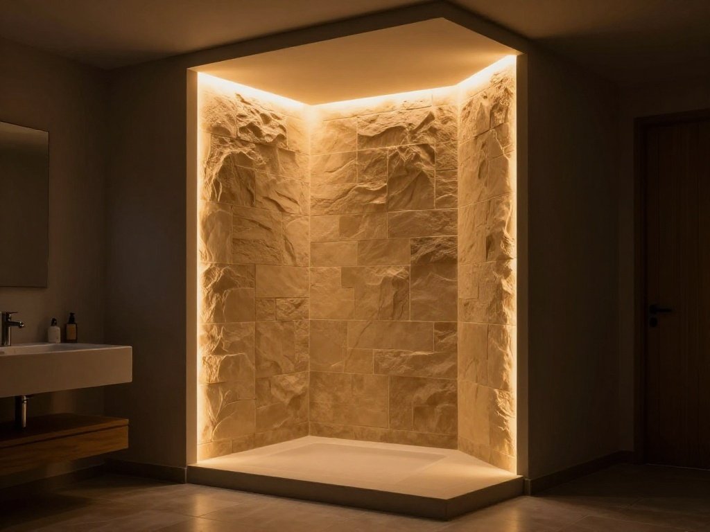 Backlit Alcove for a Spa-Like Glow