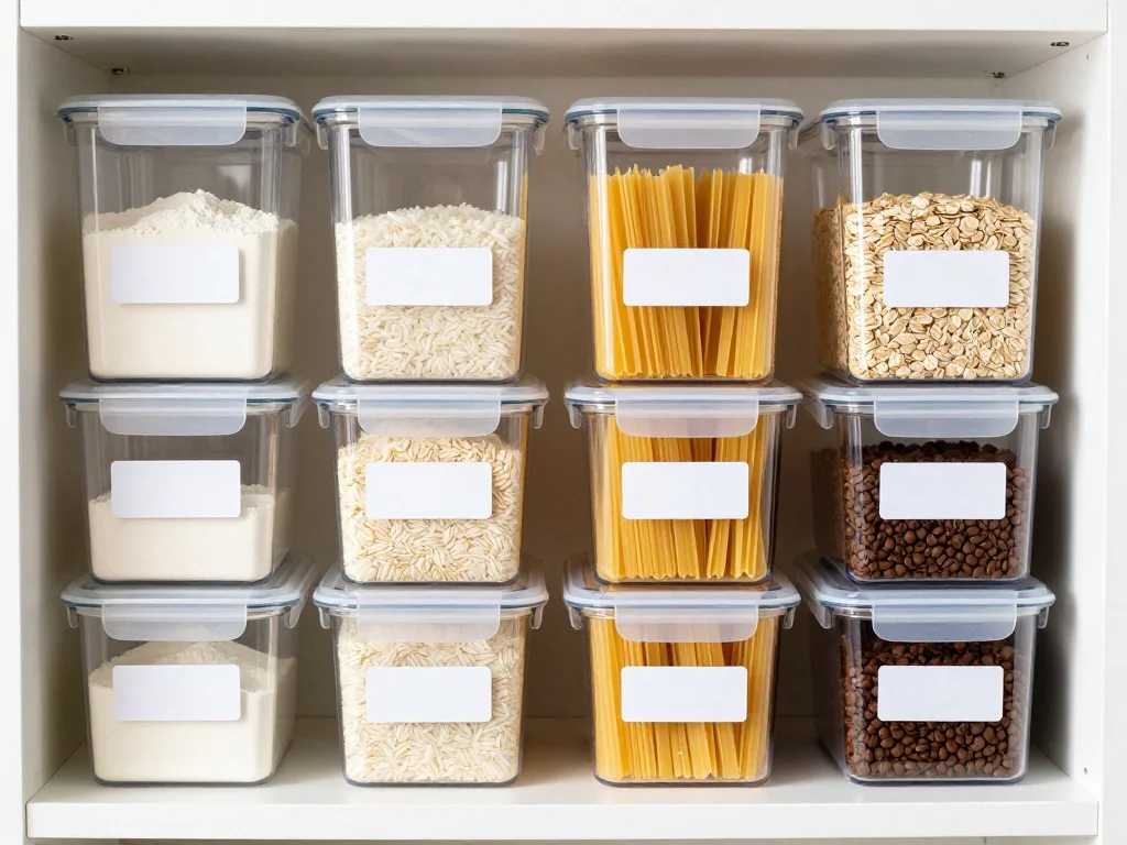 Switch to Stackable Airtight Containers for Dry Goods