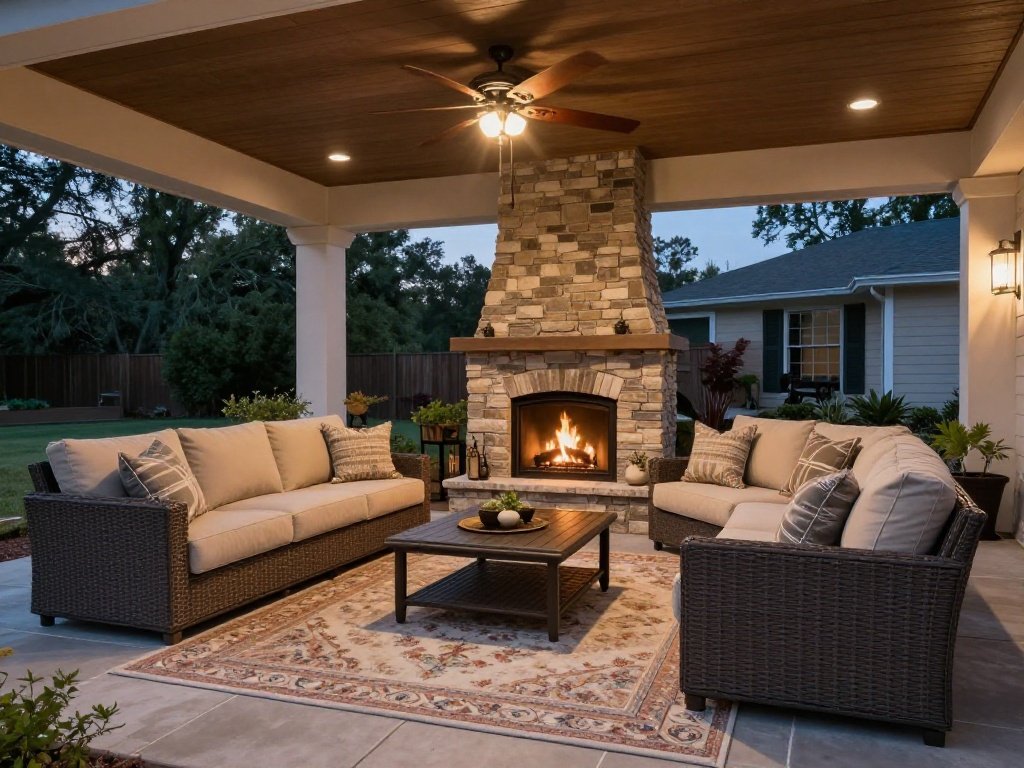 Outdoor Living Room With Sectional Seating