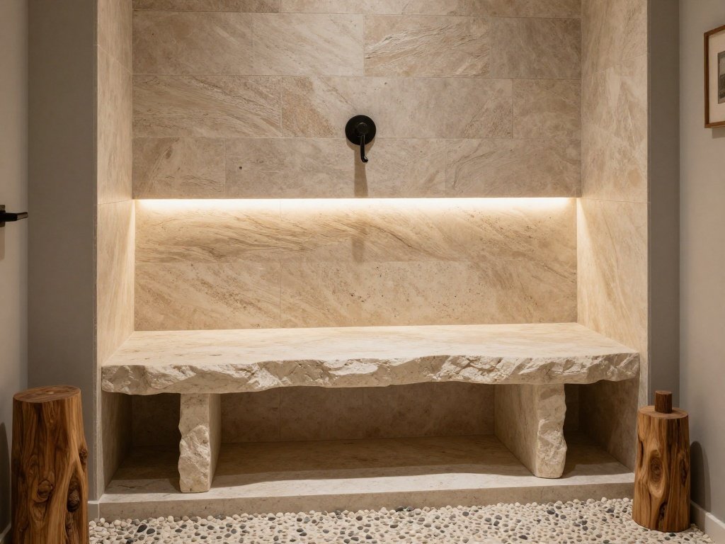 Natural Stone Bench with Organic Appeal